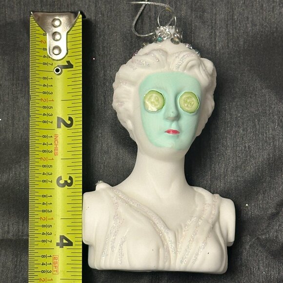 Stress Free Cucumber mask ornament - Picture 4 of 4